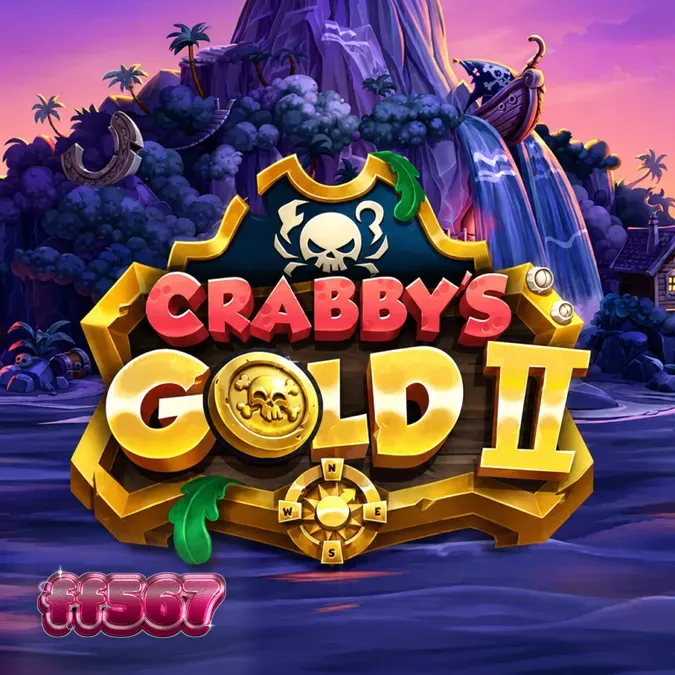 Interface de jogo do caça-níqueis Crabby’s Gold 2 com elementos piratas